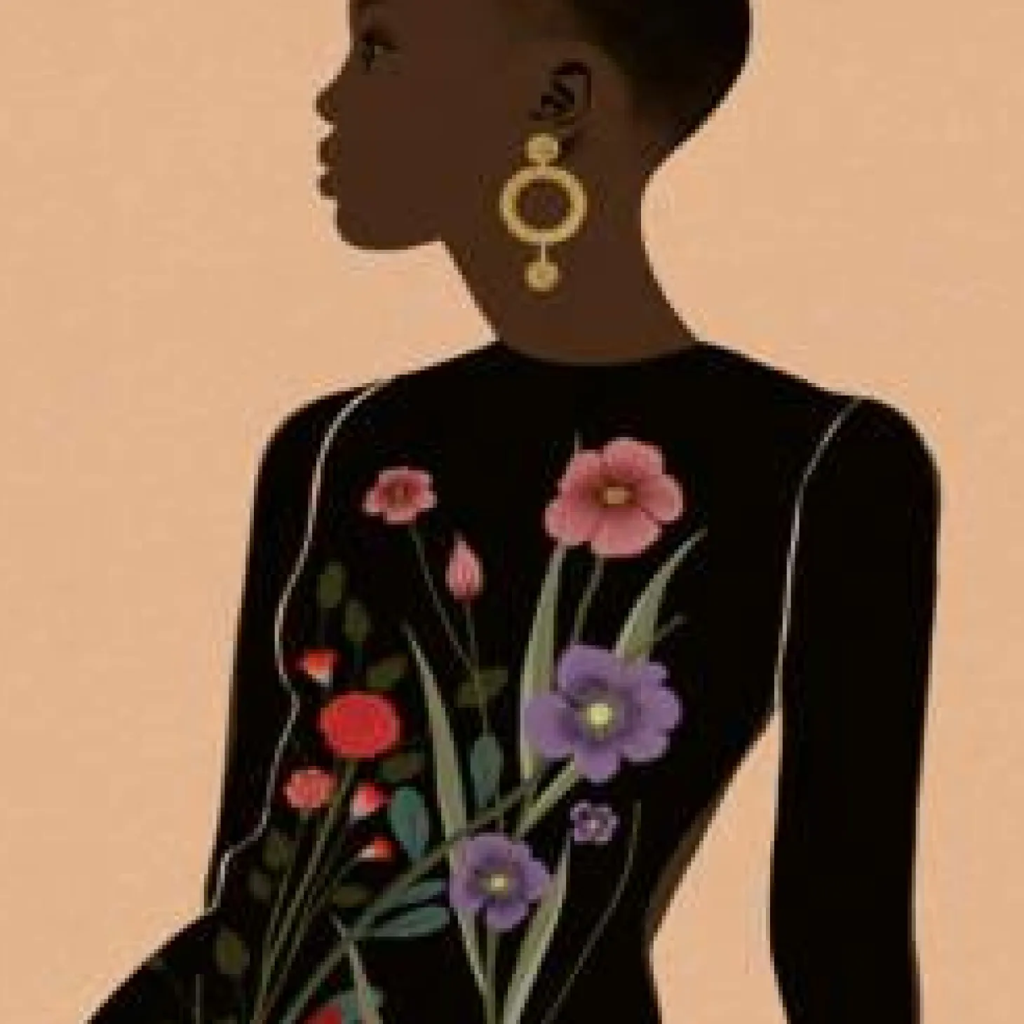 Art Print Flower Lady - zelf samenstellen - Loft24.nl