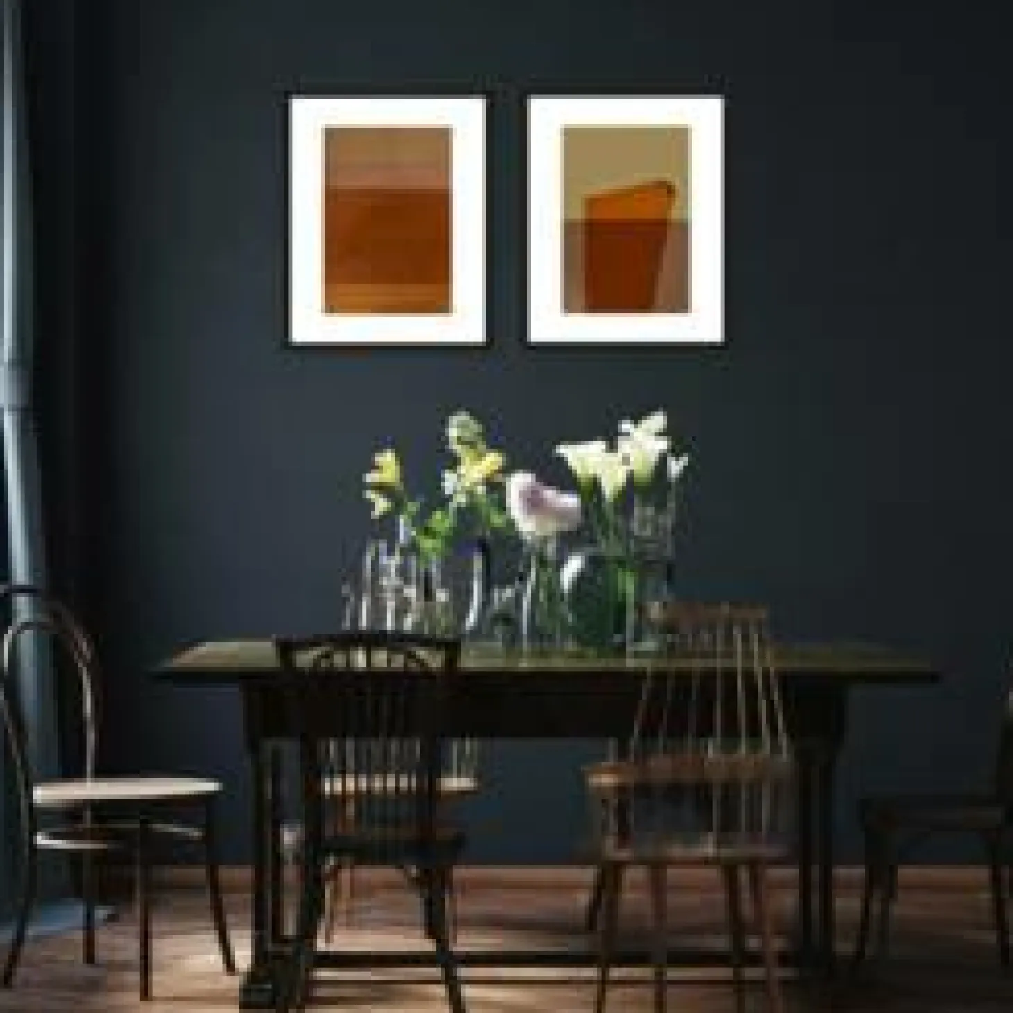 Art Print Geen bruin roze achtig - zelf samenstellen - Loft24.nl