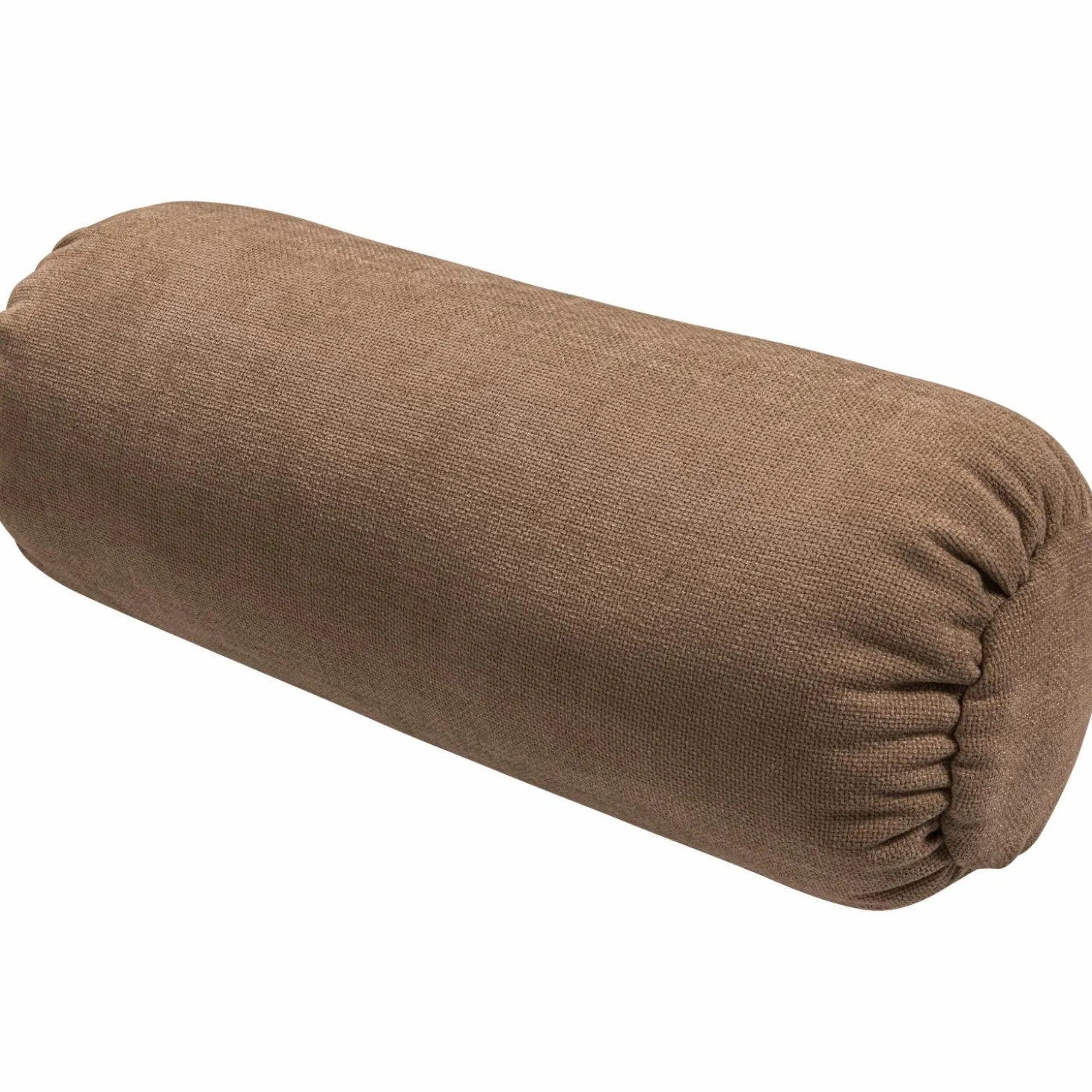 Baggy rolkussen 50xØ23cm geweven chenille bruin - Loft24.nl