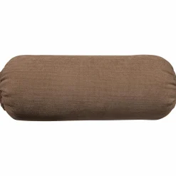 Baggy rolkussen 50xØ23cm geweven chenille bruin - Loft24.nl