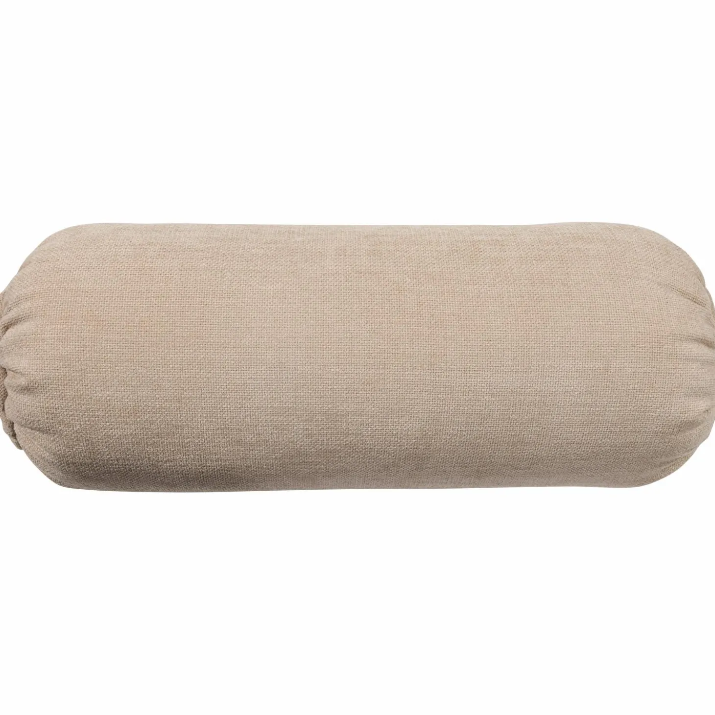 Baggy rolkussen 50xØ23cm geweven chenille zand - Loft24.nl