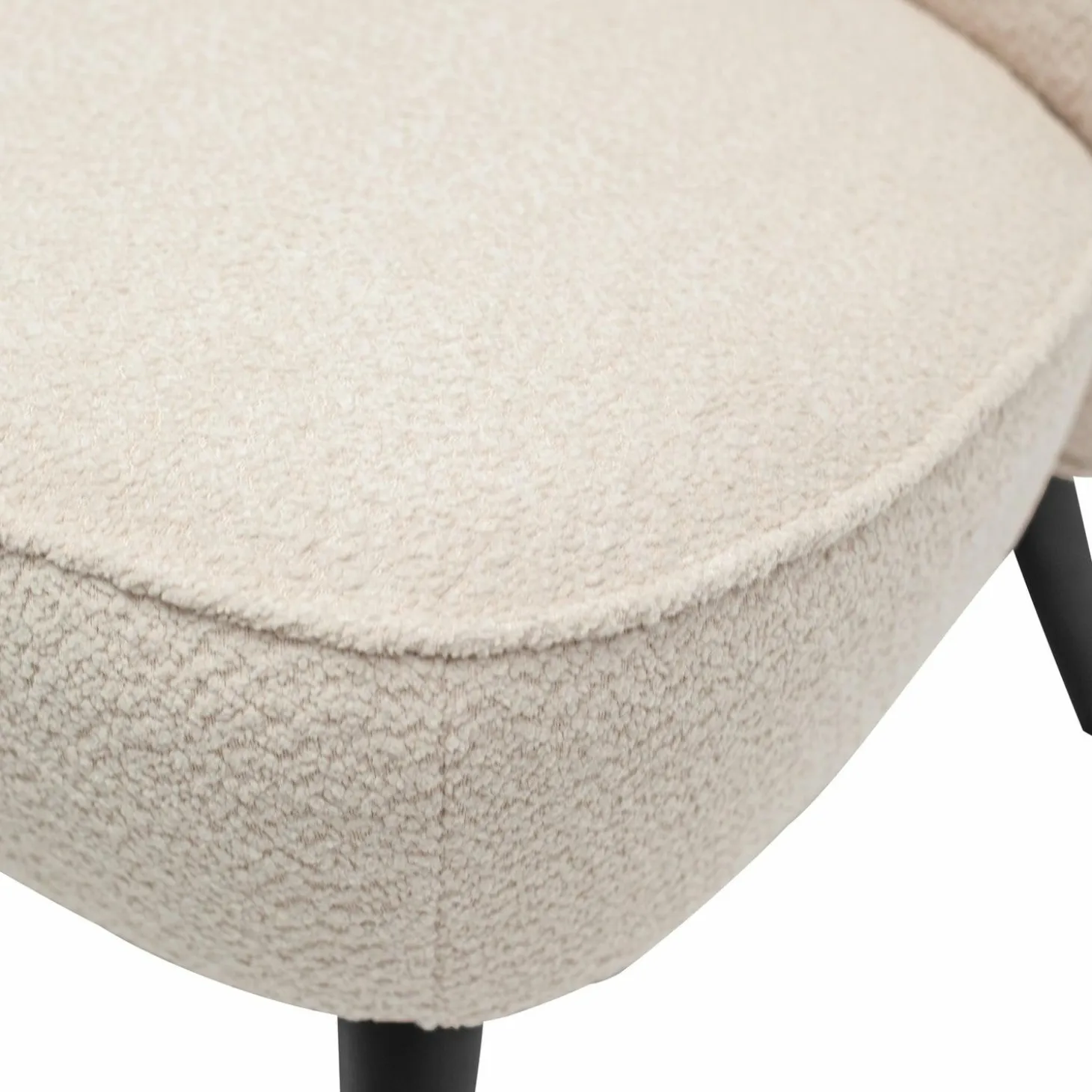 Bankje Sara Bouclé, kleur Crème - Loft24.nl