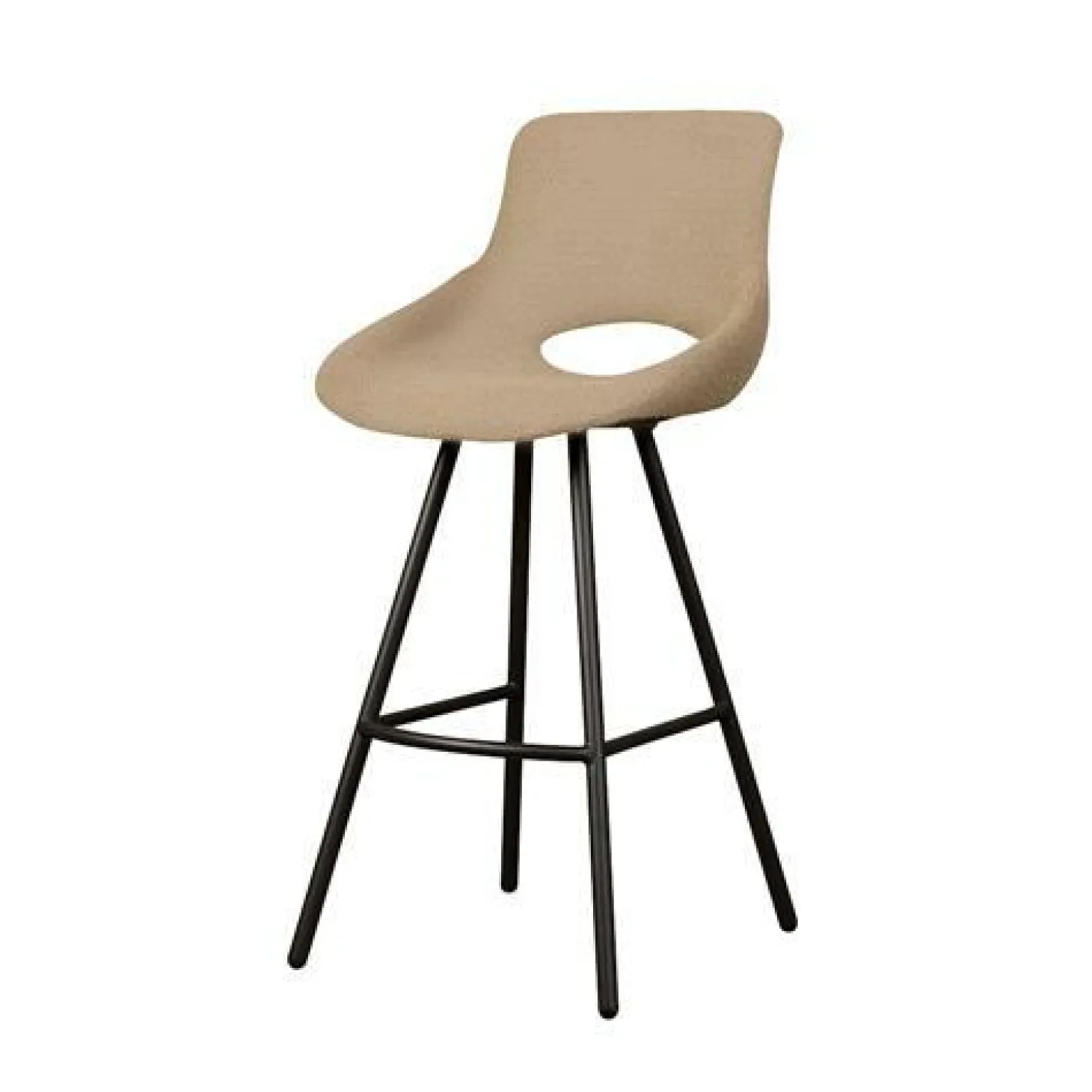 Barkruk Campo Teddy - Licht bruin (zithoogte 65 cm) - Loft24.nl