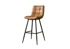 Barkruk Navarra Lederlook - Cognac (zithoogte 75 cm) - Loft24.nl