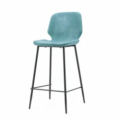 Barkruk Seashell blauw (zithoogte 75cm) - Loft24.nl