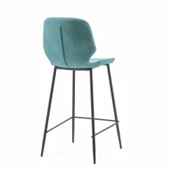 Barkruk Seashell blauw (zithoogte 65cm) - Loft24.nl