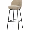 Barkruk Vogue 3D Chenille - Zand (zithoogte 80cm) - Loft24.nl