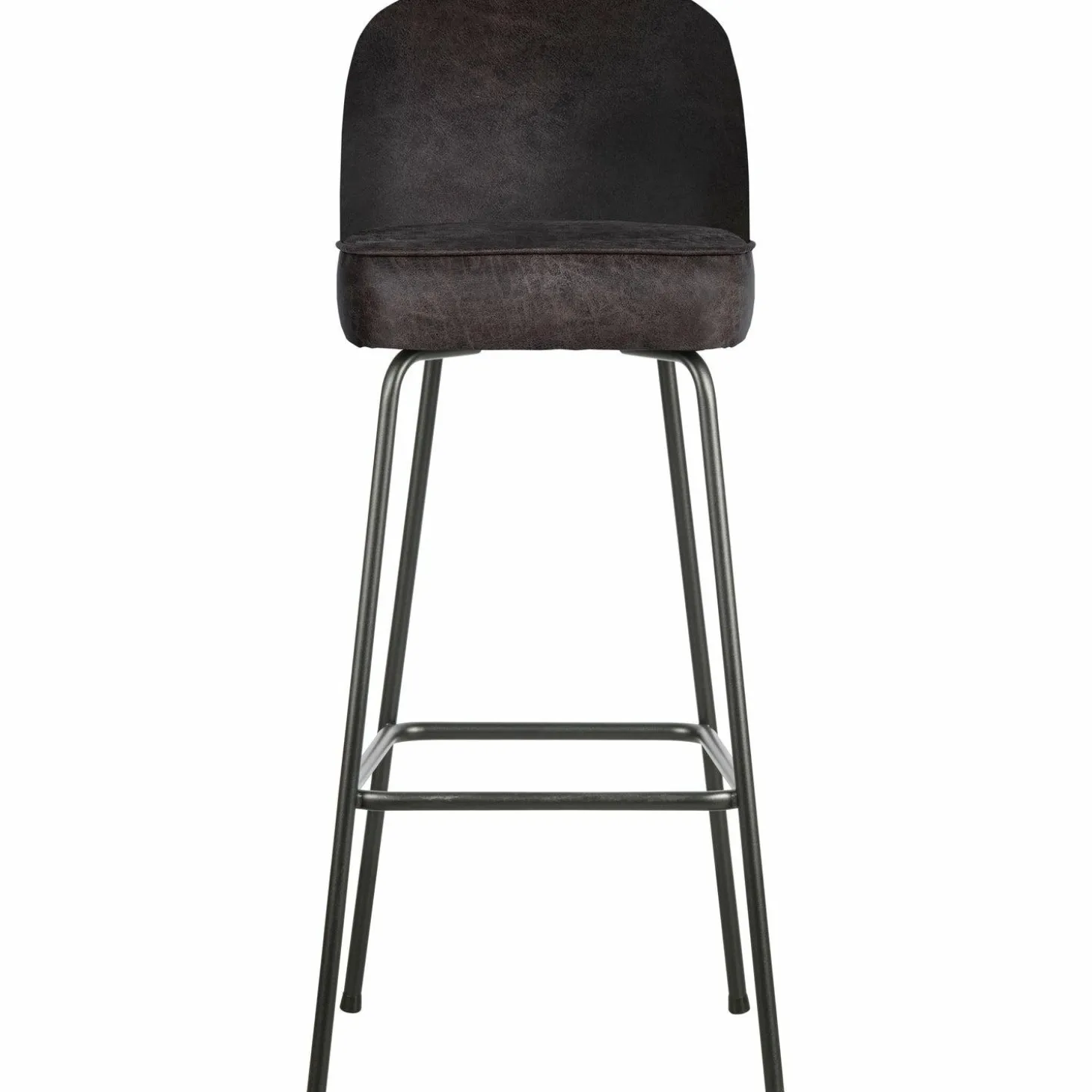 Barkruk Vogue Leder - Zwart (zithoogte 80cm) - Loft24.nl