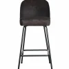 Barkruk Vogue Leder - Zwart(zithoogte 65cm) - Loft24.nl
