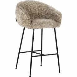 Barstoel Avanti Chenille Shitake - zithoogte 74cm - Loft24.nl