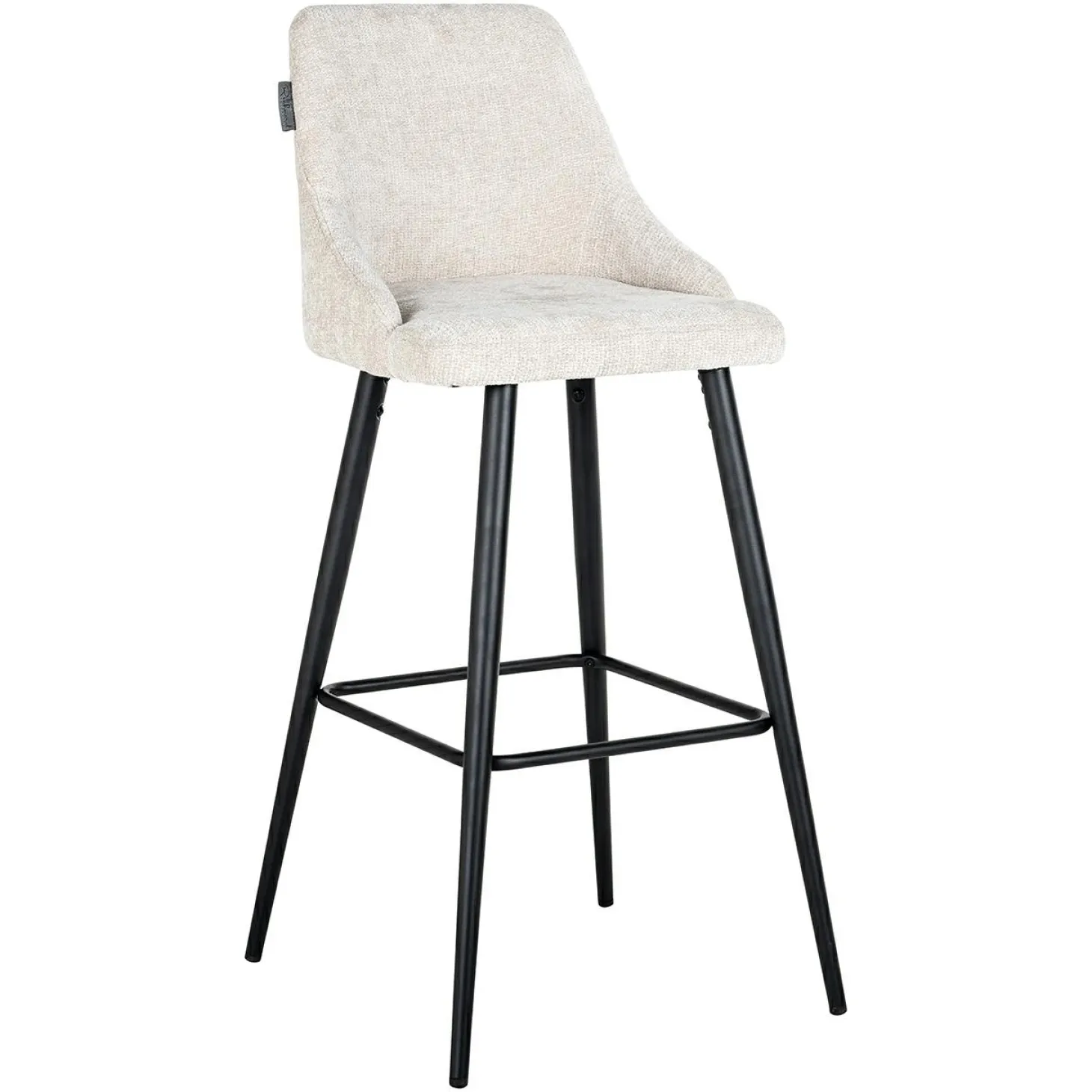 Barstoel Brooke Chenille Creme - set van 2 - Loft24.nl