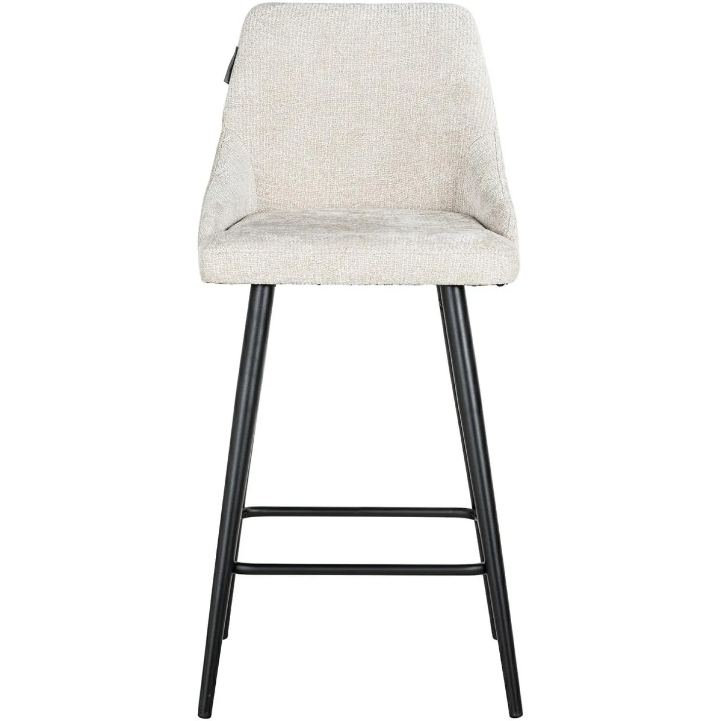 Barstoel Brooke Chenille Creme - zithoogte 67cm - Loft24.nl