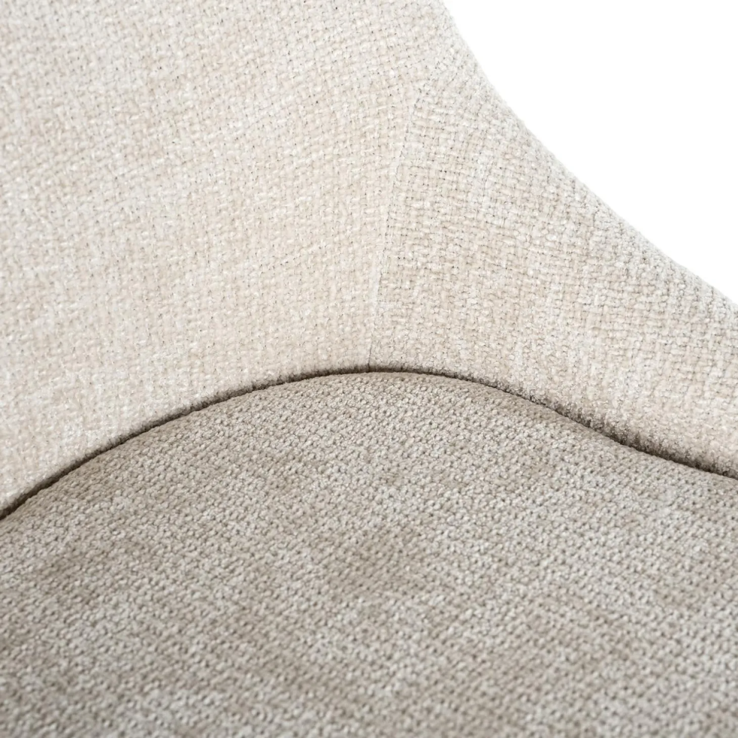 Barstoel Brooke Chenille Creme - zithoogte 67cm - Loft24.nl