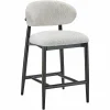 Barstoel Cherry Chenille Crème - zithoogte 66cm - Loft24.nl