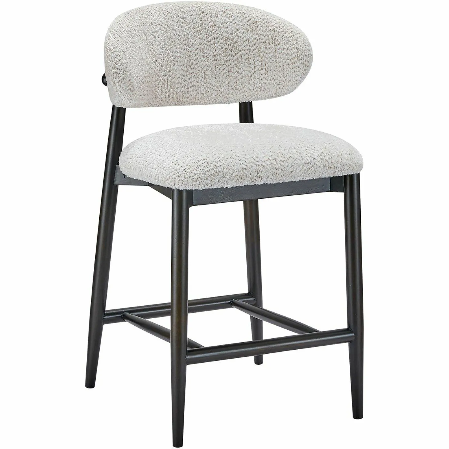 Barstoel Cherry Chenille Crème - zithoogte 66cm - Loft24.nl