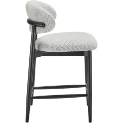 Barstoel Cherry Chenille Crème - zithoogte 66cm - Loft24.nl