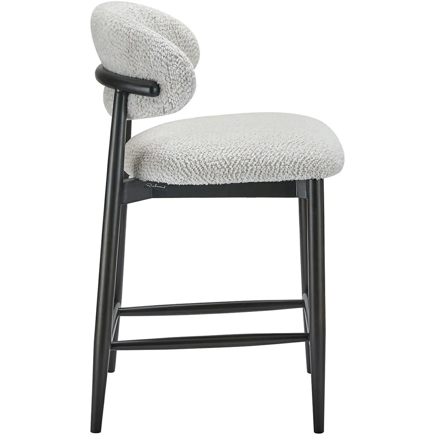 Barstoel Cherry Chenille Crème - zithoogte 66cm - Loft24.nl