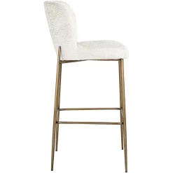 Barstoel Darby Chenille Creme - zithoogte 76cm - Loft24.nl