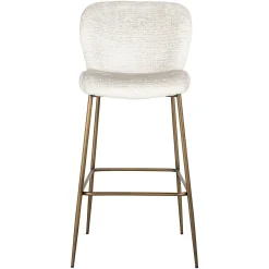 Barstoel Darby Chenille Creme - zithoogte 76cm - Loft24.nl
