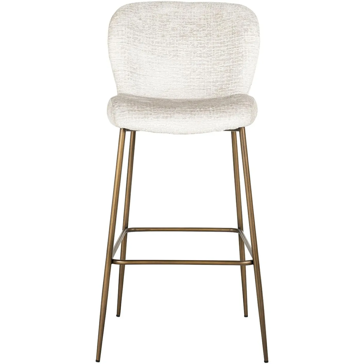 Barstoel Darby Chenille Creme - zithoogte 76cm - Loft24.nl