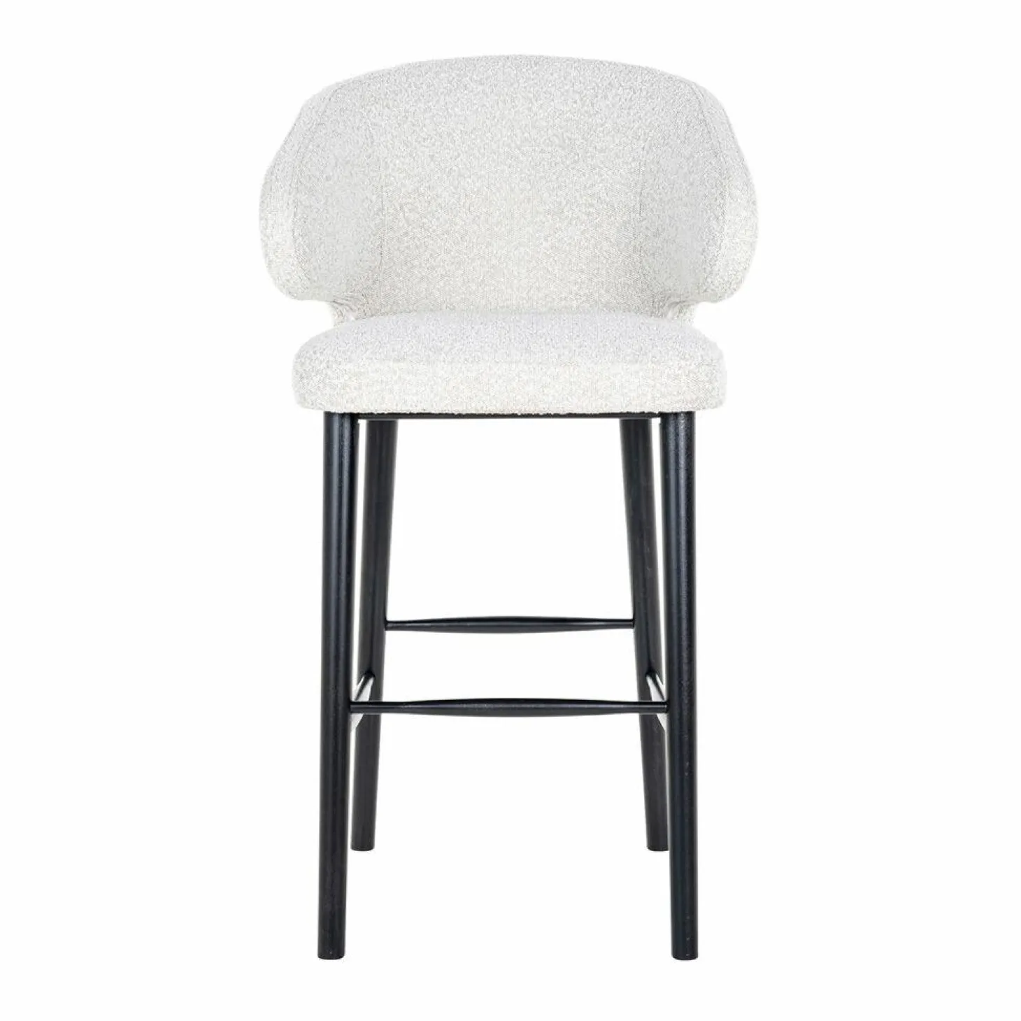 Barstoel Indigo Bouclé Wit - zithoogte 76cm - Loft24.nl