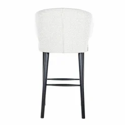 Barstoel Indigo Bouclé Wit - zithoogte 76cm - Loft24.nl