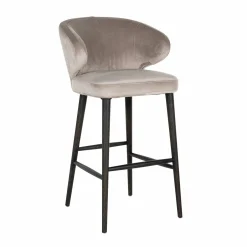 Barstoel Indigo Velvet Khaki - zithoogte 76cm - Loft24.nl