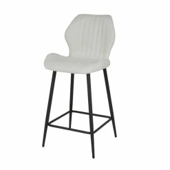 Barstoel Lende Bouclé Wit (zithoogte 67 cm) - Loft24.nl