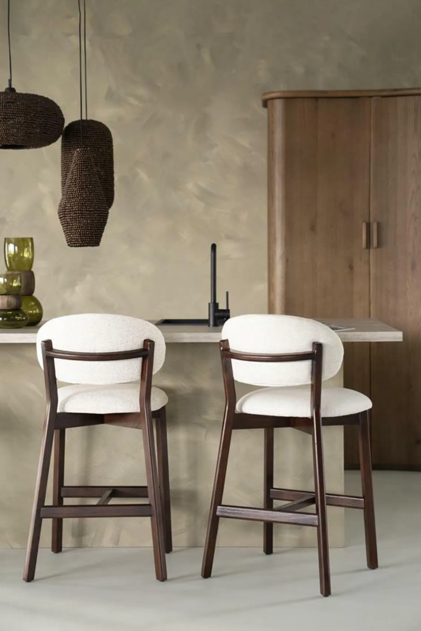 Barstoel Mikky Bruin - Beige - Loft24.nl