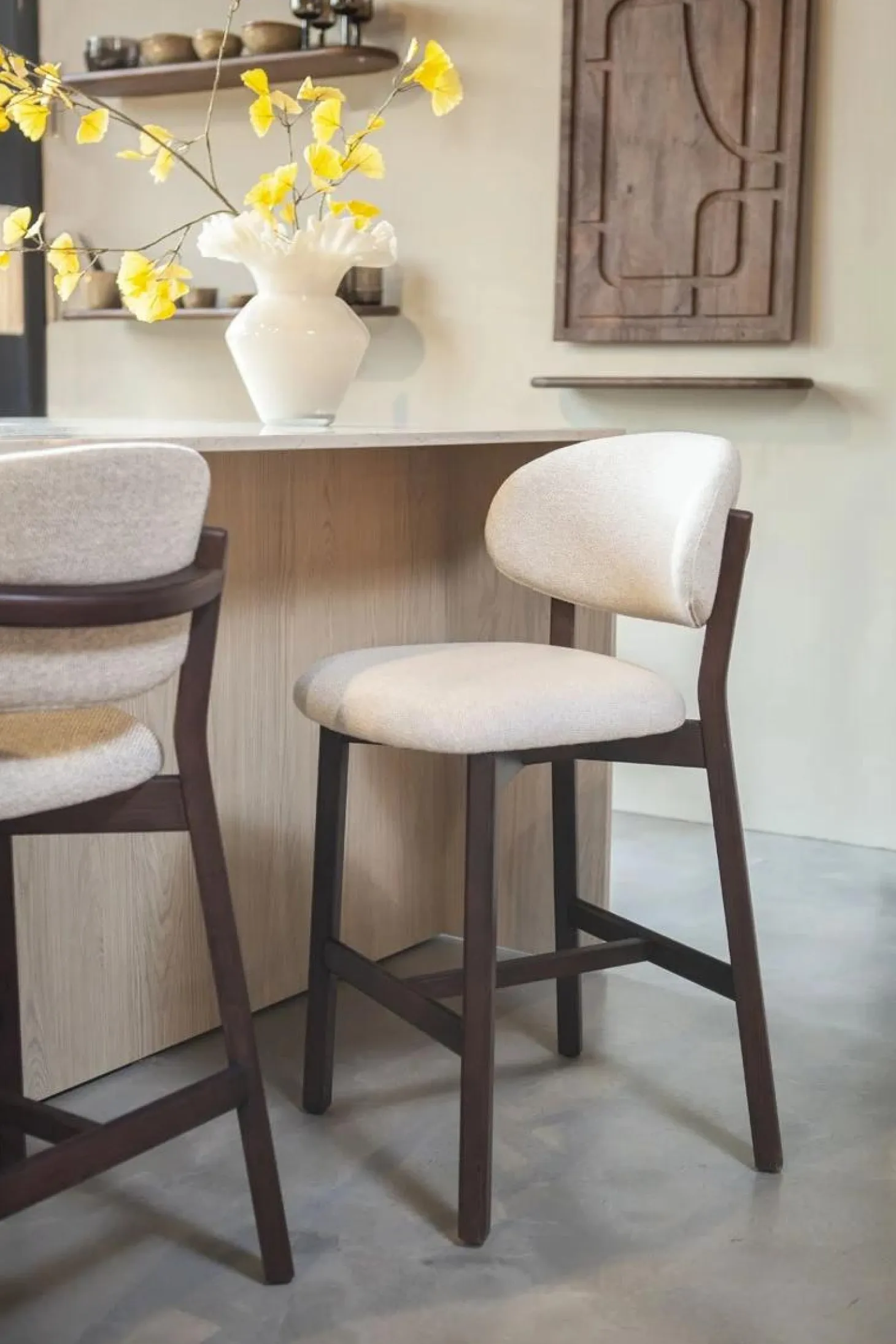 Barstoel Mikky Bruin - Beige - Loft24.nl