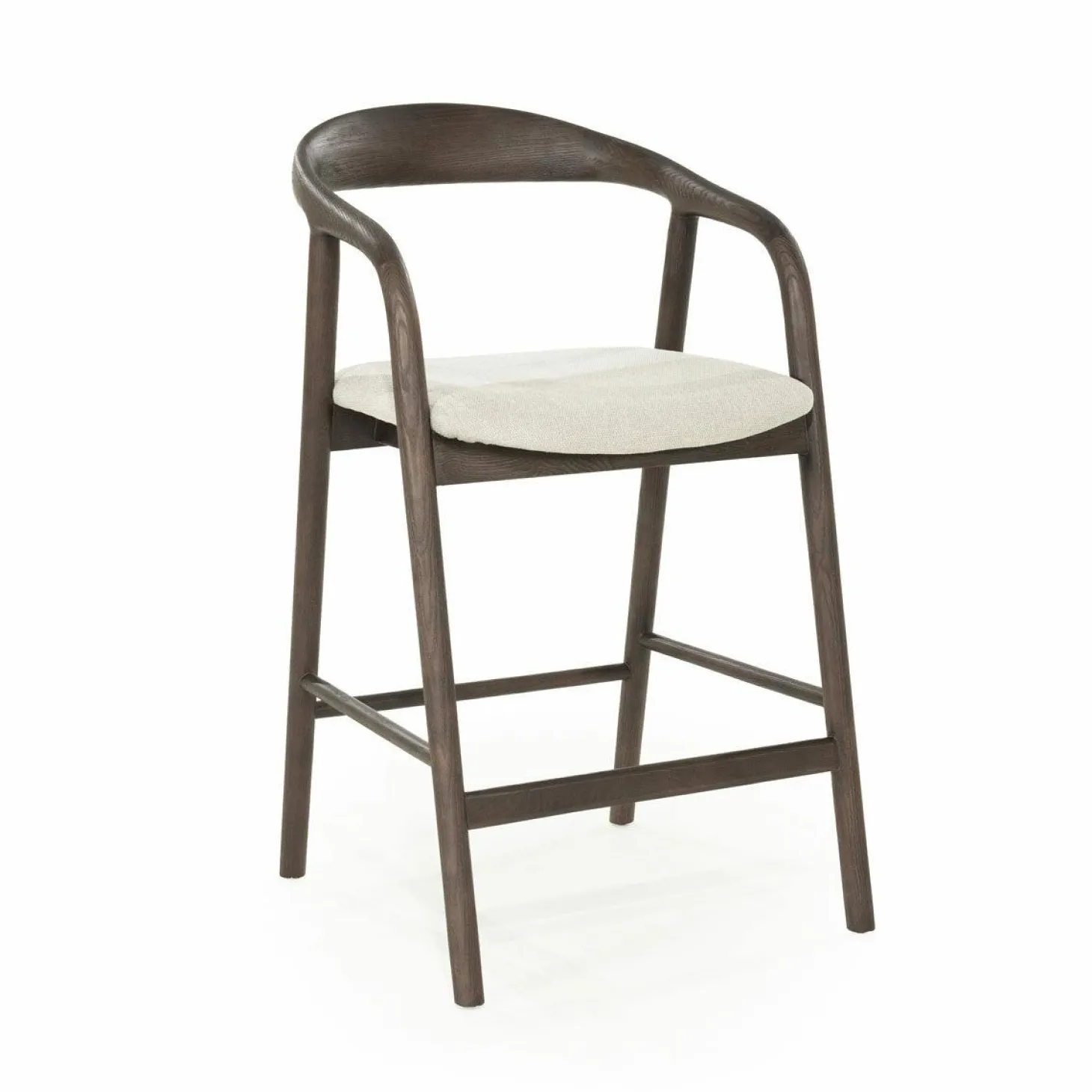 Barstoel Rayven Essen en stof Bruin (zithoogte 65cm) - Loft24.nl