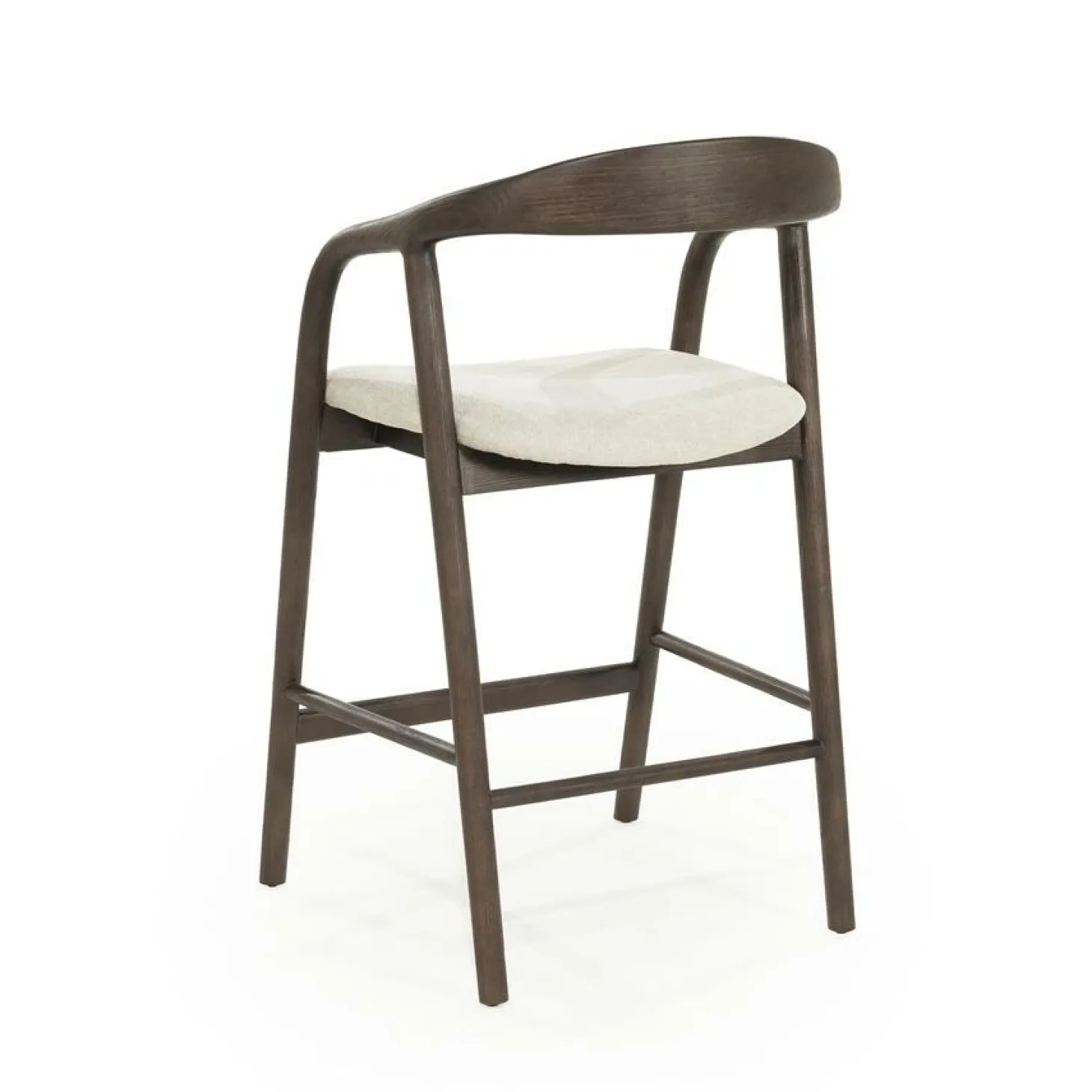 Barstoel Rayven Essen en stof Bruin (zithoogte 65cm) - Loft24.nl