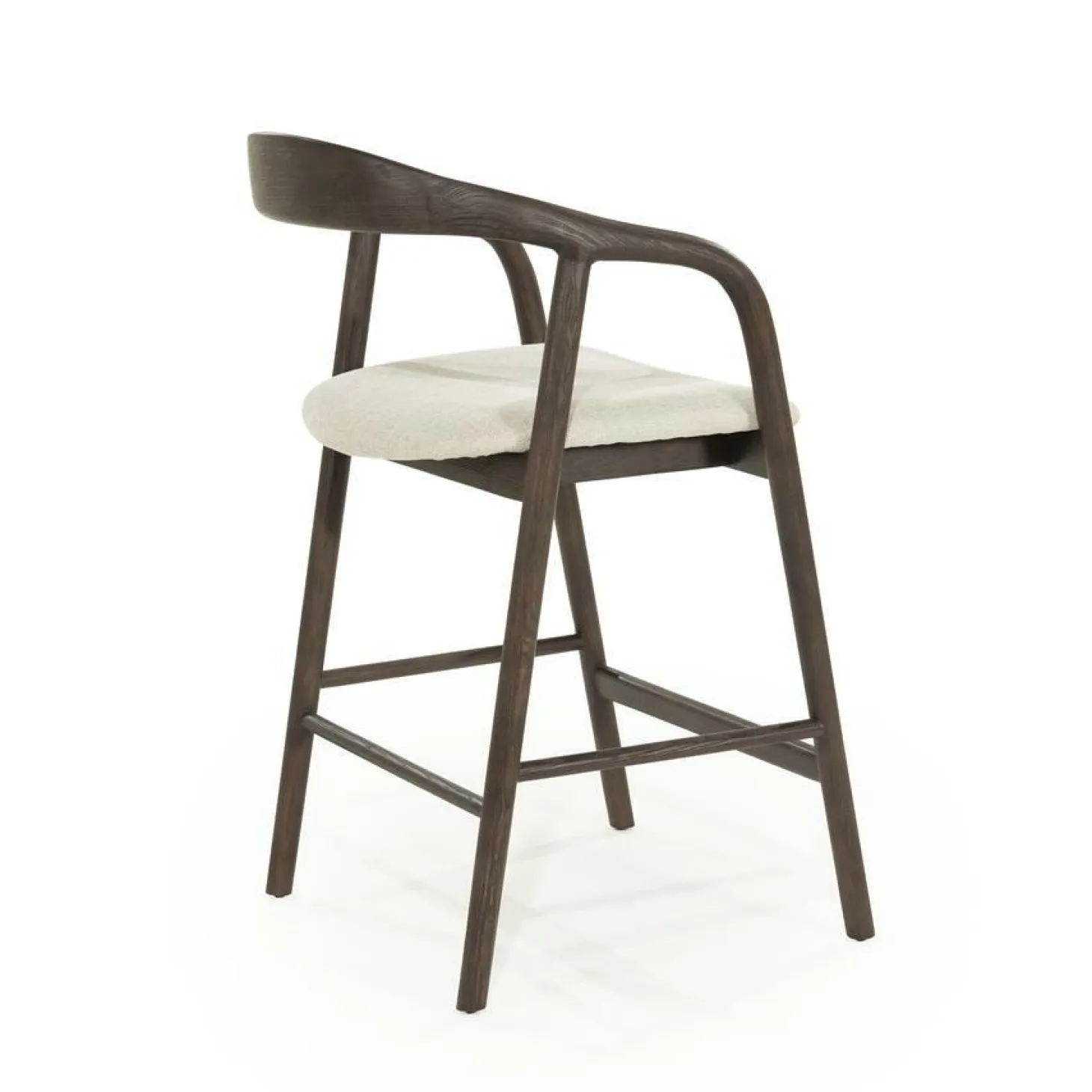 Barstoel Rayven Essen en stof Bruin (zithoogte 65cm) - Loft24.nl