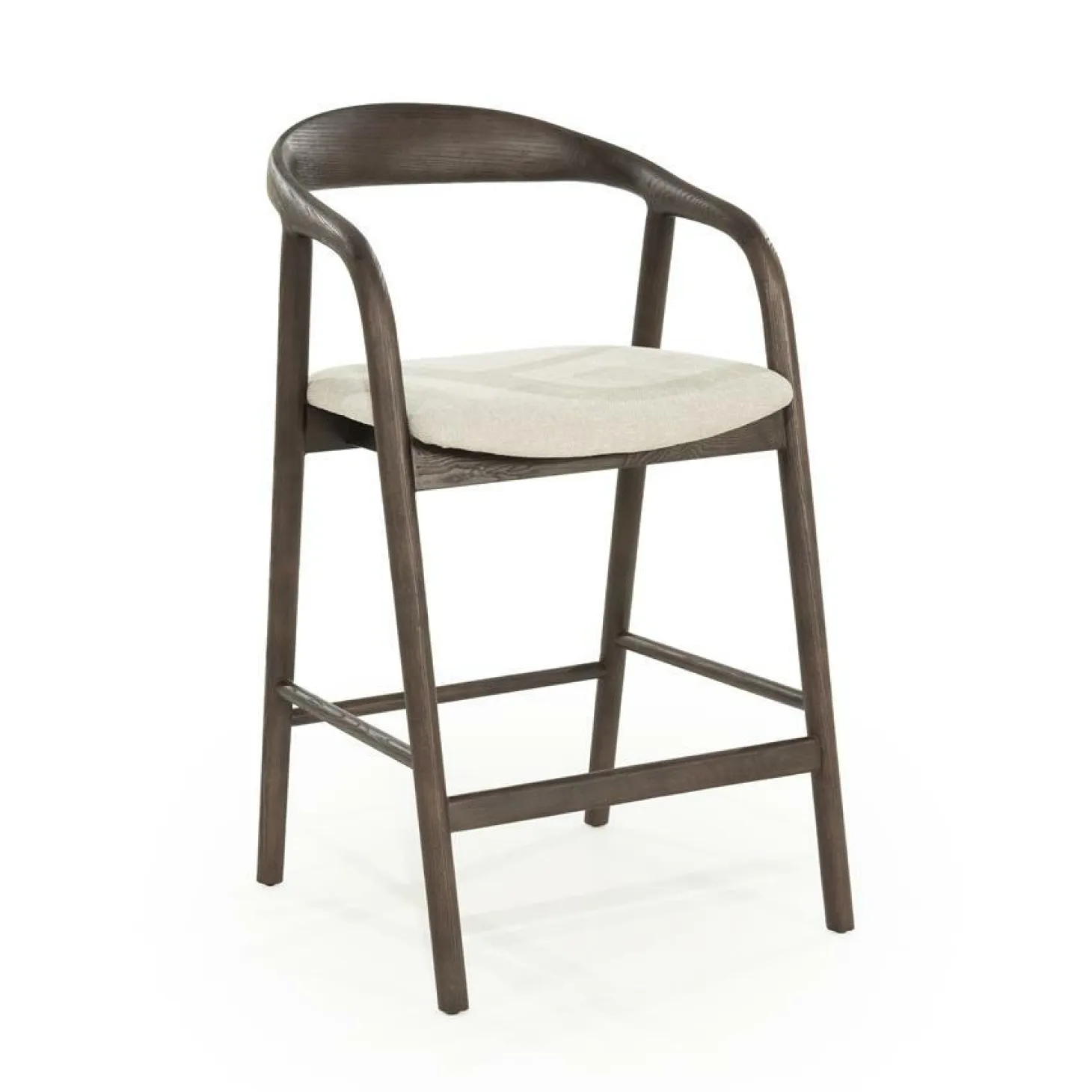 Barstoel Rayven Essen en stof Bruin (zithoogte 65cm) - Loft24.nl