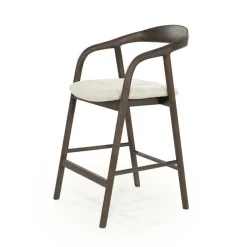 Barstoel Rayven Essen en stof Bruin (zithoogte 65cm) - Loft24.nl