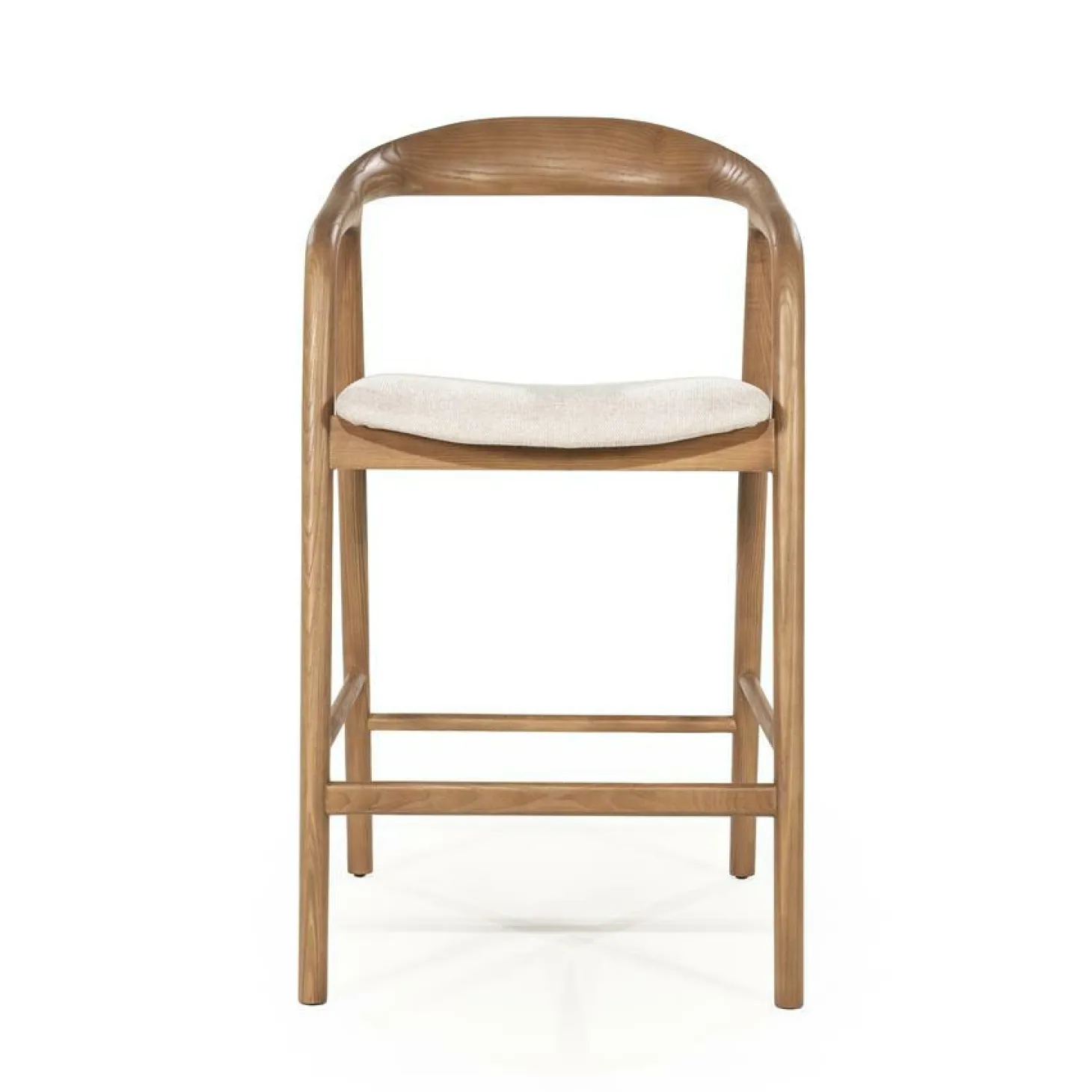 Barstoel Rayven Essen en stof Lichtbruin (zithoogte 65cm) - Loft24.nl