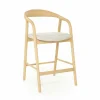 Barstoel Rayven Essen en stof Naturel (zithoogte 65cm) - Loft24.nl