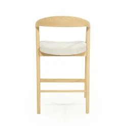 Barstoel Rayven Essen en stof Naturel (zithoogte 65cm) - Loft24.nl