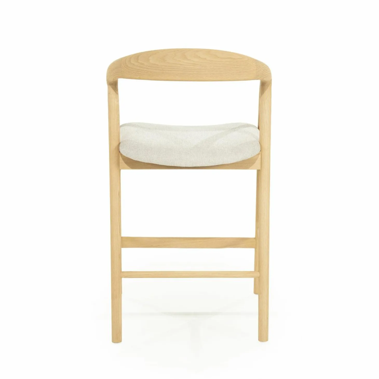 Barstoel Rayven Essen en stof Naturel (zithoogte 65cm) - Loft24.nl