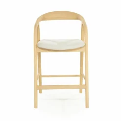 Barstoel Rayven Essen en stof Naturel (zithoogte 65cm) - Loft24.nl