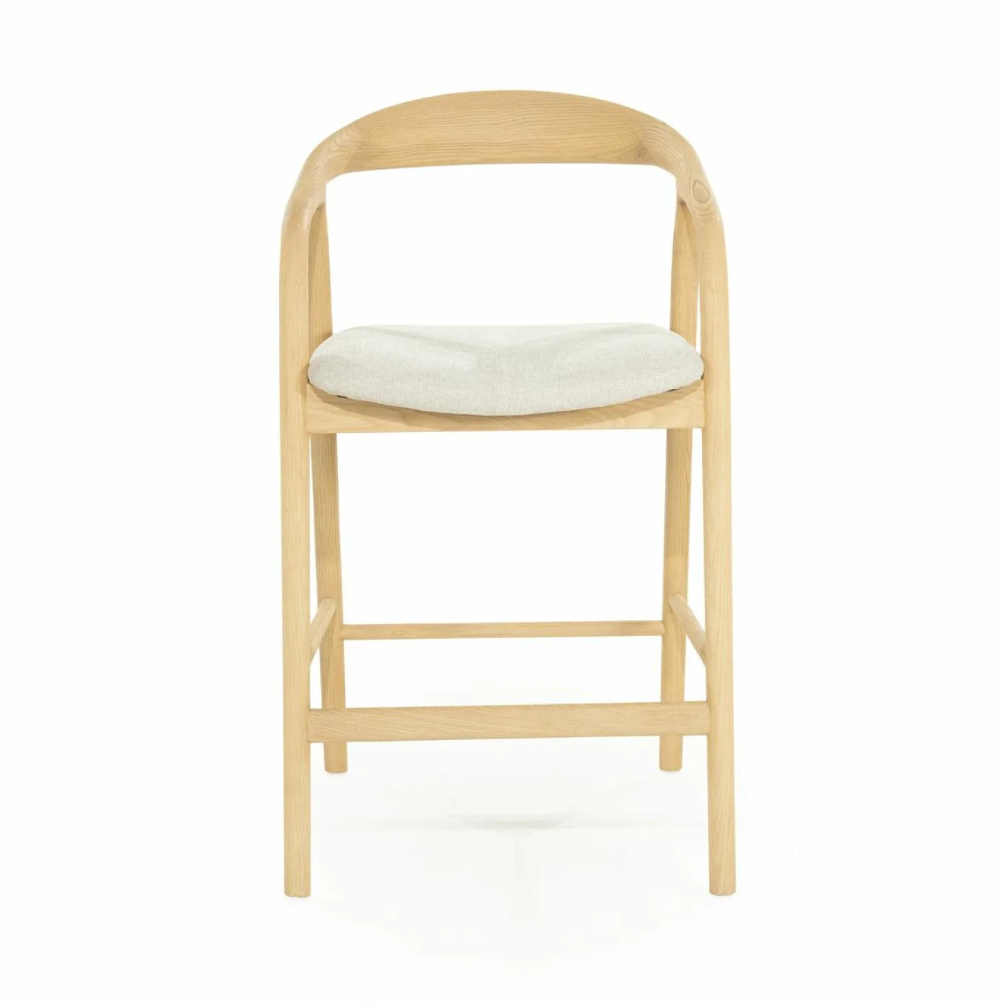 Barstoel Rayven Essen en stof Naturel (zithoogte 65cm) - Loft24.nl