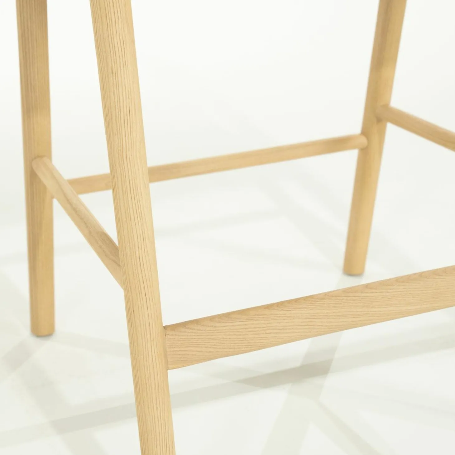 Barstoel Rayven Essen en stof Naturel (zithoogte 65cm) - Loft24.nl