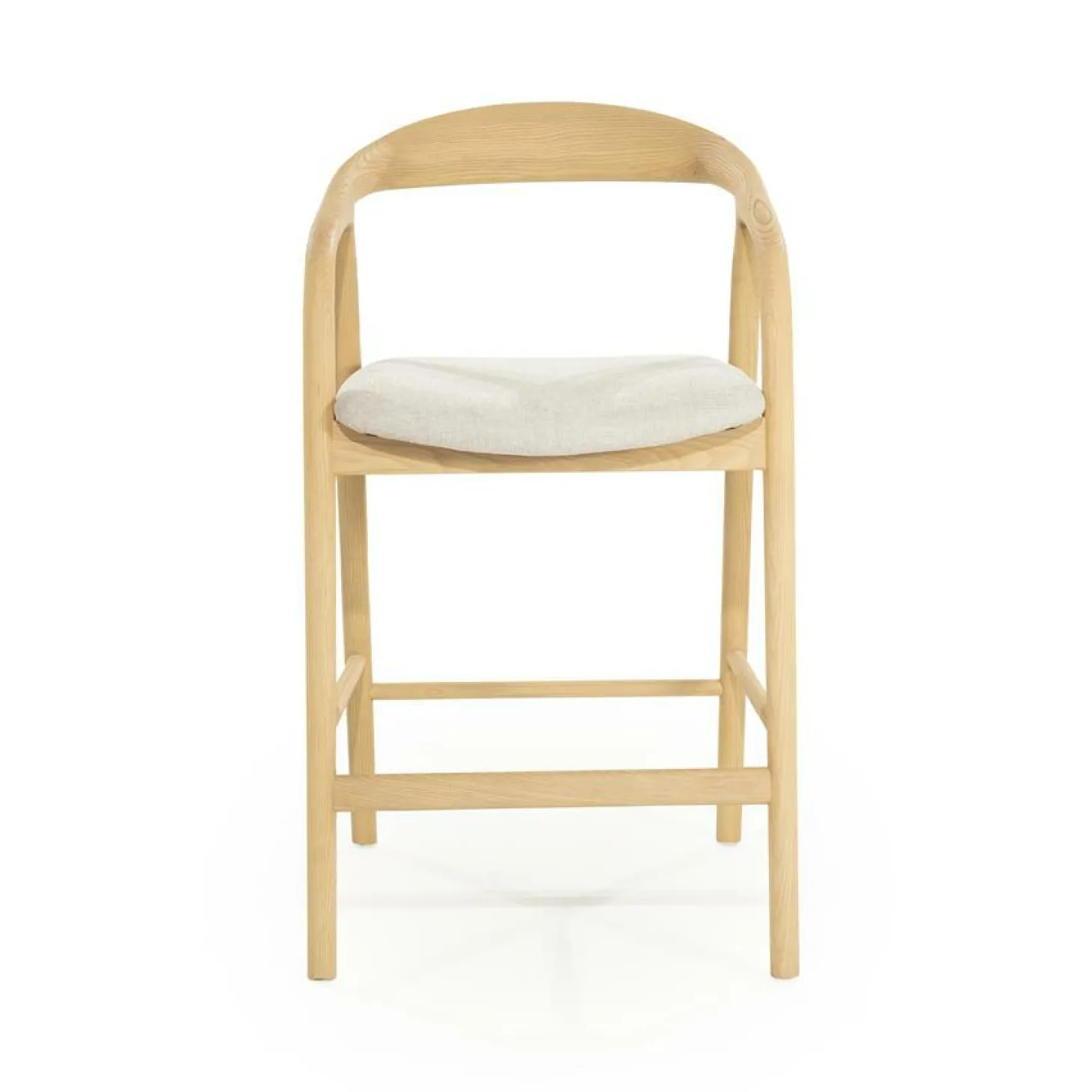 Barstoel Rayven Essen en stof Naturel (zithoogte 65cm) - Loft24.nl
