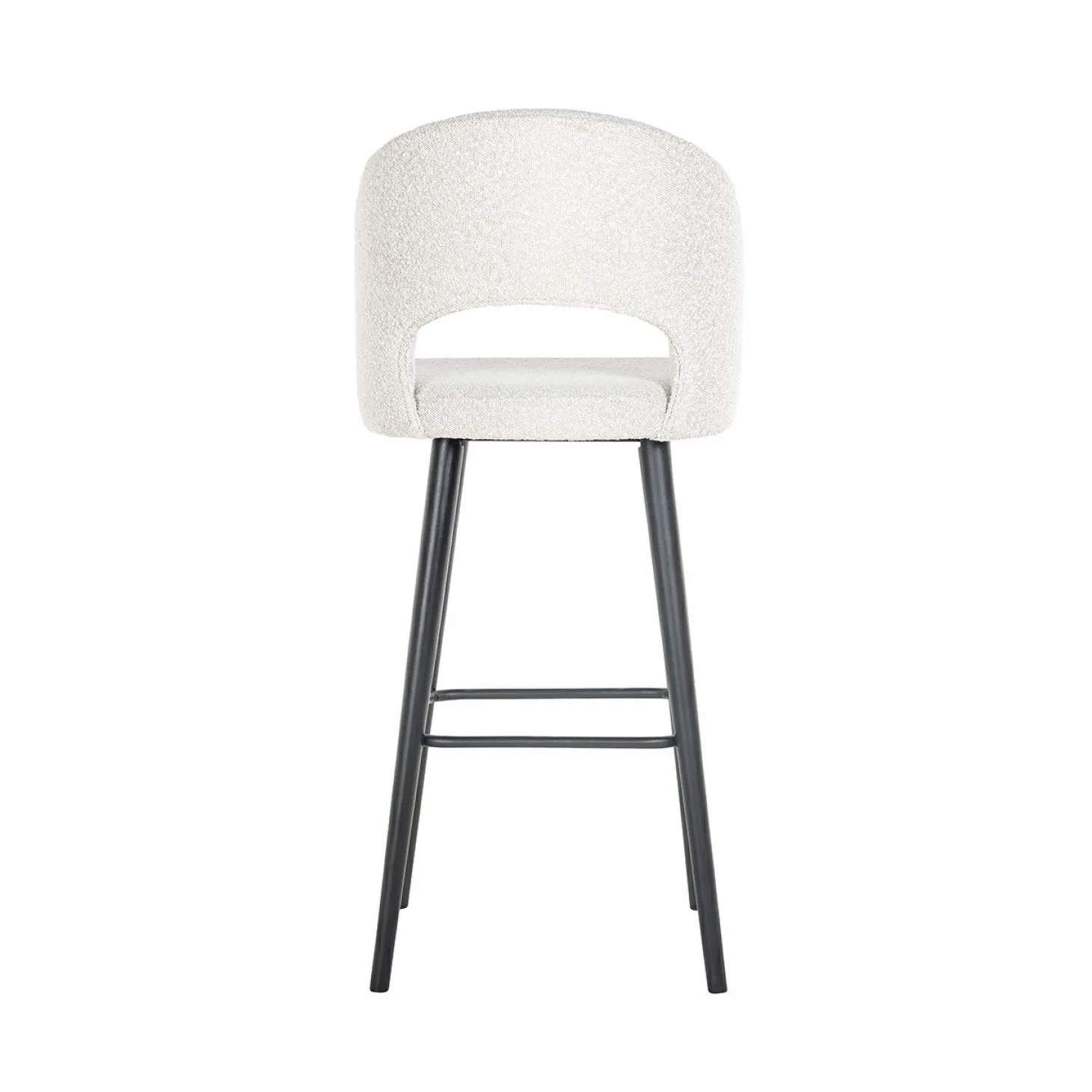 Barstoel Savoy Boucle Wit - zithoogte 82cm - Loft24.nl