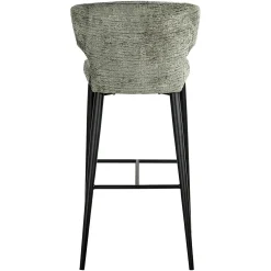 Barstoel Taylor Chenille Groen - zithoogte 76cm - Loft24.nl
