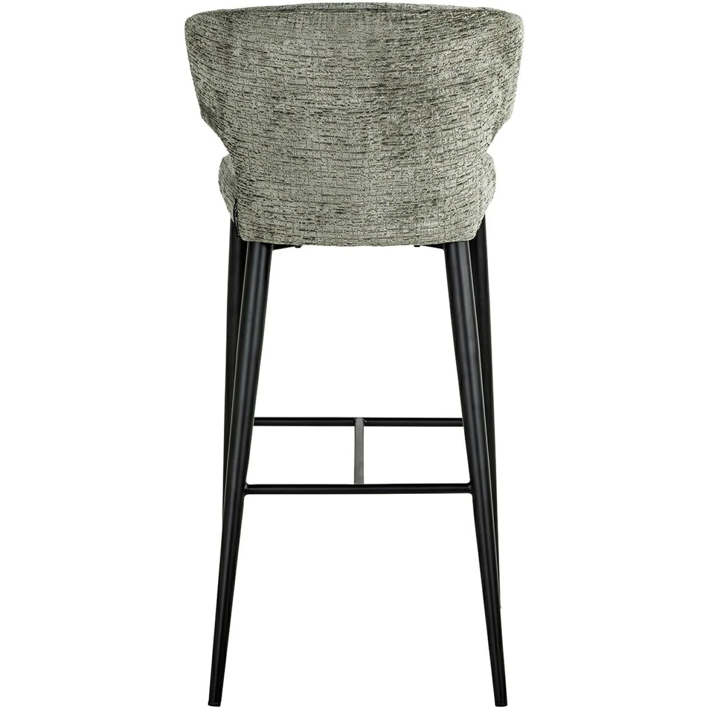 Barstoel Taylor Chenille Groen - zithoogte 76cm - Loft24.nl