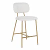 Barstoel Xenia Bouclé Wit - zithoogte 66cm - Loft24.nl
