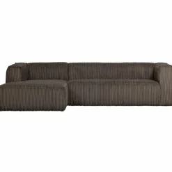 Bean hoekbank links grove ribstof mud - Loft24.nl