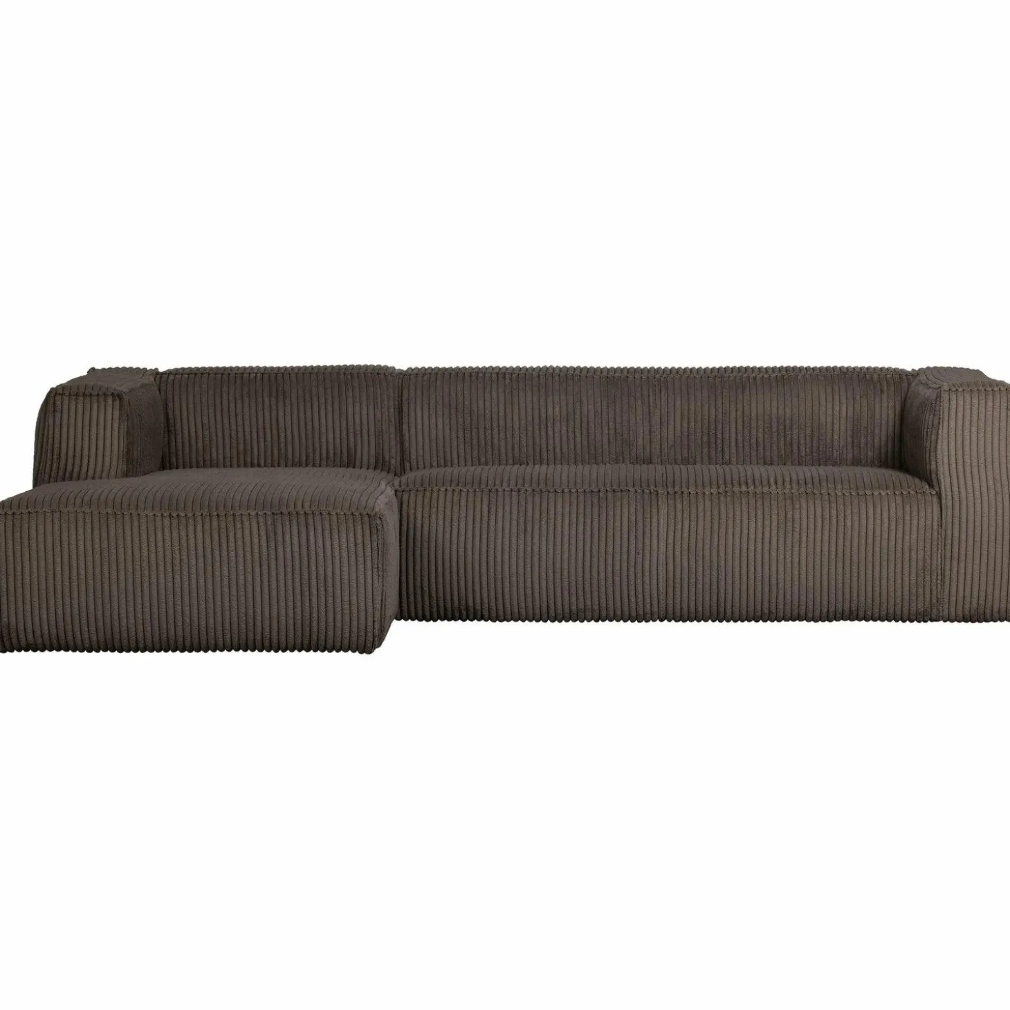 Bean hoekbank links grove ribstof mud - Loft24.nl