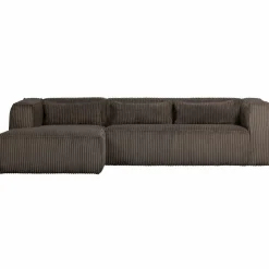Bean hoekbank links grove ribstof mud - Loft24.nl